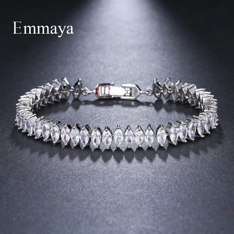 Emmaya 4 цвета очаровательные свадебные браслеты для женщин в форме листа