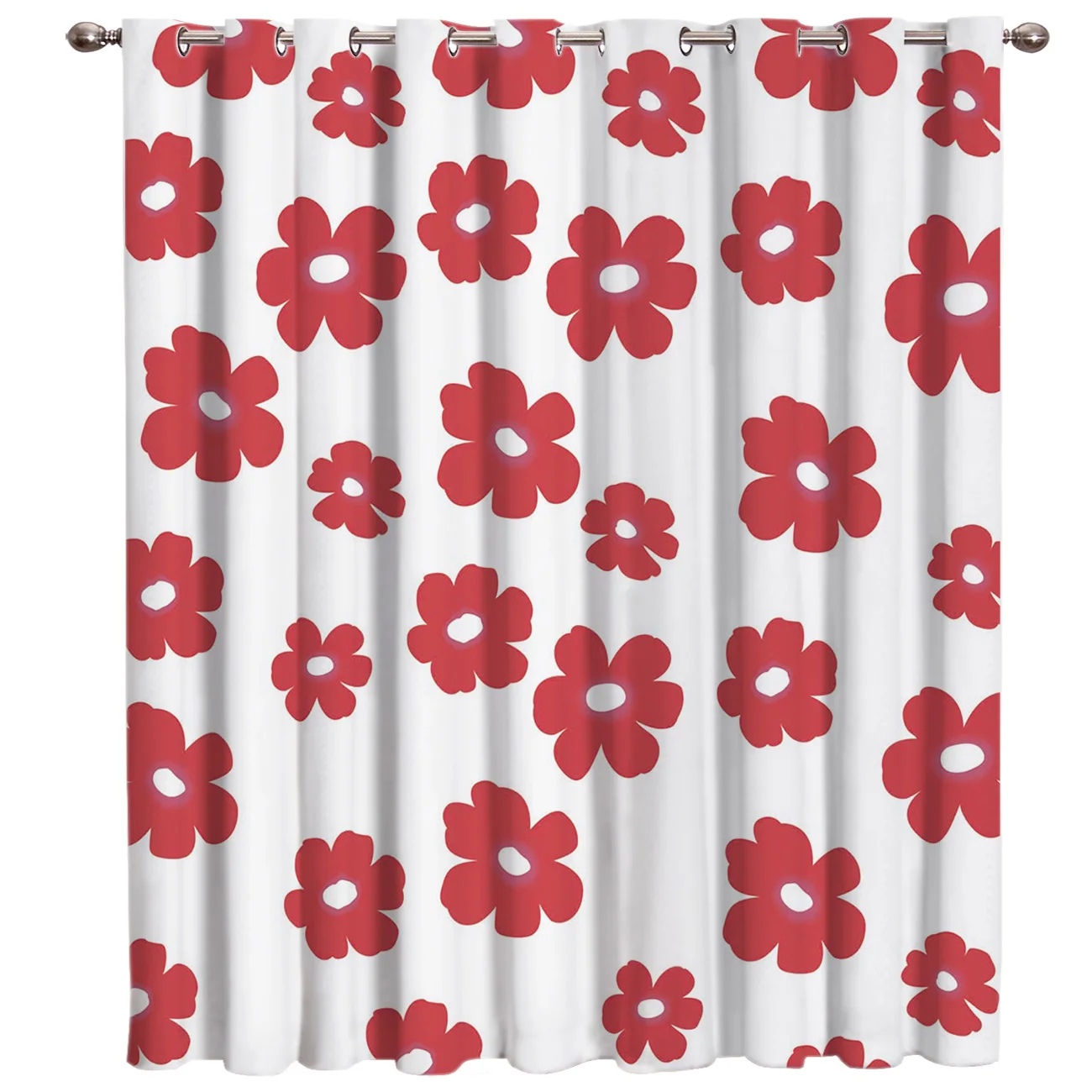 Adroable красные цветочные занавески для комнаты большие оконные темные декор