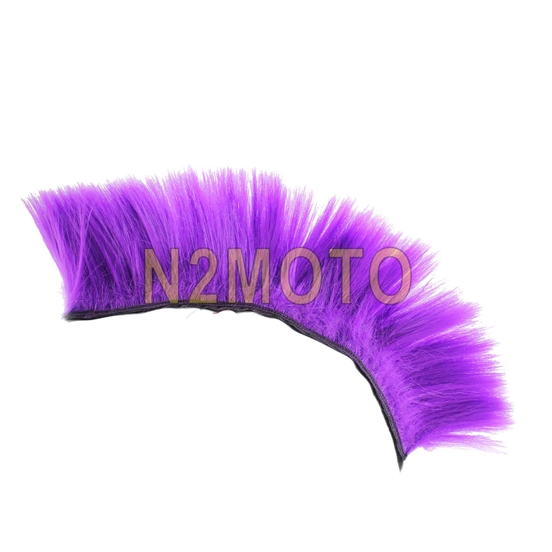 1" бездорожье BMX шлем Mohawk КАСКО волосы клейкая палка на Mohawks Capacete украшения прикрепленные перья - Цвет: purple