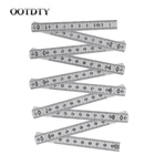 OOTDTY Складная столярная линейка, 1 м, 2 м, 10 деталей, легкая компактная измерительная палка, скользящая Складная для деревообработки
