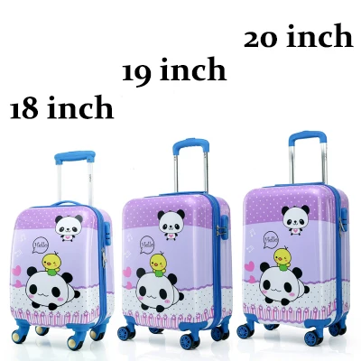 1PCS 1" 19" 2" дюймов, чемодан, розовая панда, чемодан на колёсиках, вращающиеся колеса, детский Дорожный чемодан на колесиках, милая детская сумочка, подарок для девочек - Цвет: 1PCS