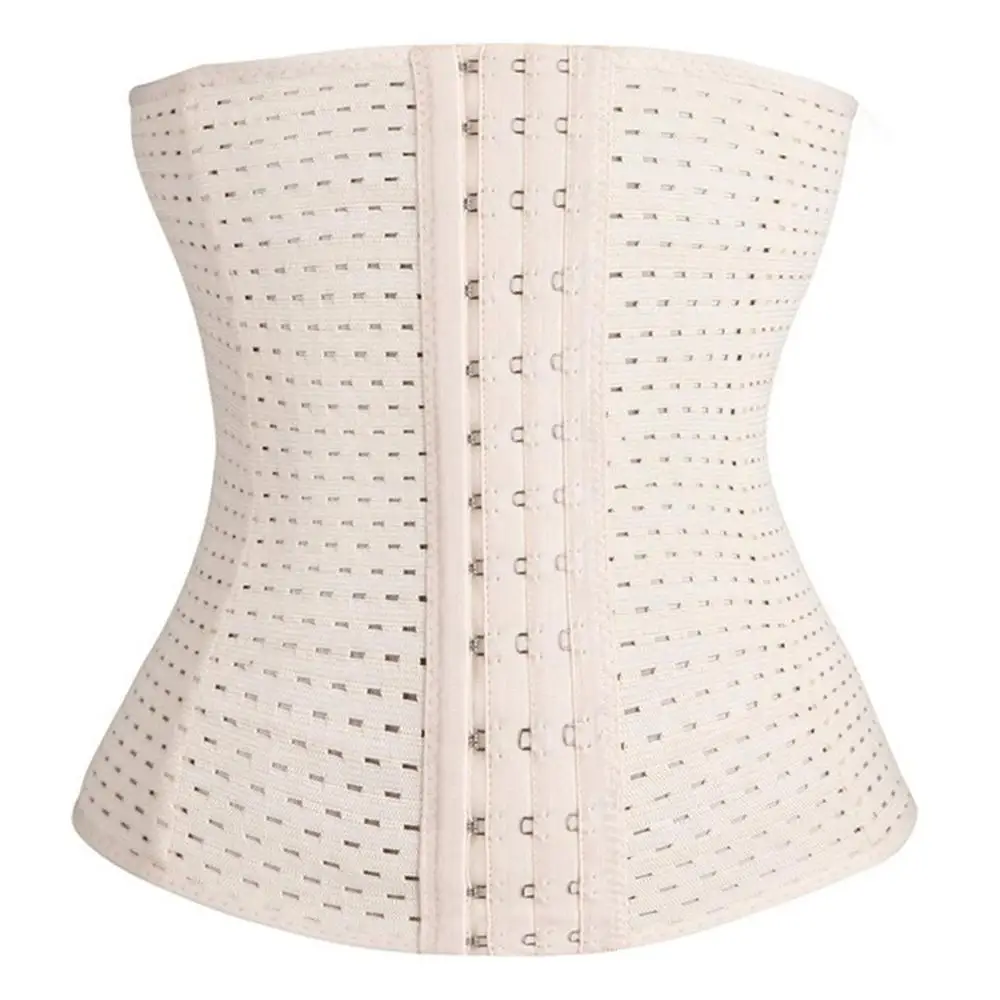 beige white Для женщин корсет для похудения средства ухода за кожей коррекция фигуры, тренировка для талии дышащий похудения моделирование ремень корсет для бюста пояс Shapwear - Цвет: beige white