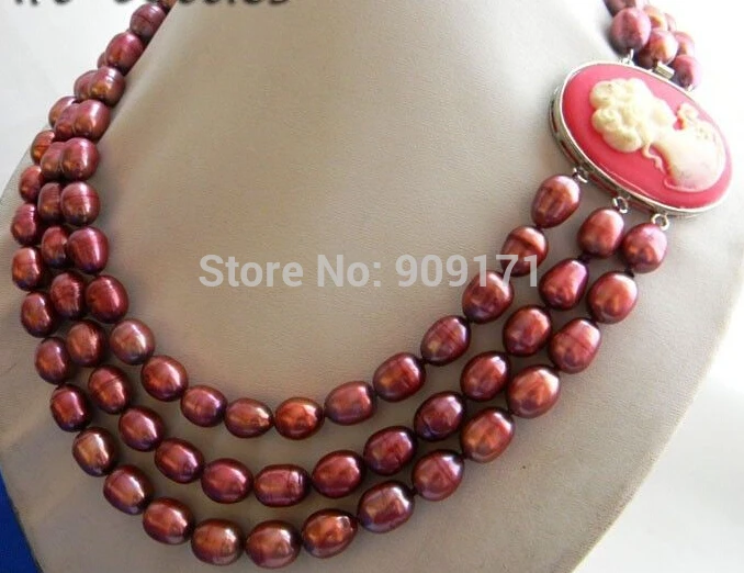 Бесплатная доставка &gt&gt&gt&gt&gt ожерелье из 3 нитей с пресноводным жемчугом