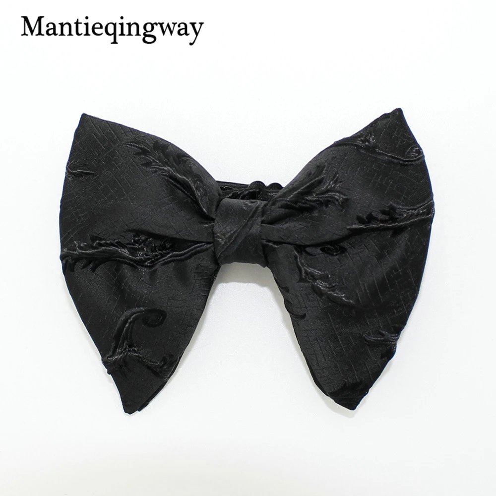 Женские и мужские галстуки-бабочки Mantieqingway черные из полиэстера для свадьбы |