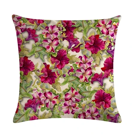 Cushion cover1 Винтажный Стиль масляной живописи цветочные чехлы для подушек Европейский ретро бабочки цветы декоративная Подушка Крышка бежевые льняные подушки Чехол - Цвет: Cushion cover1