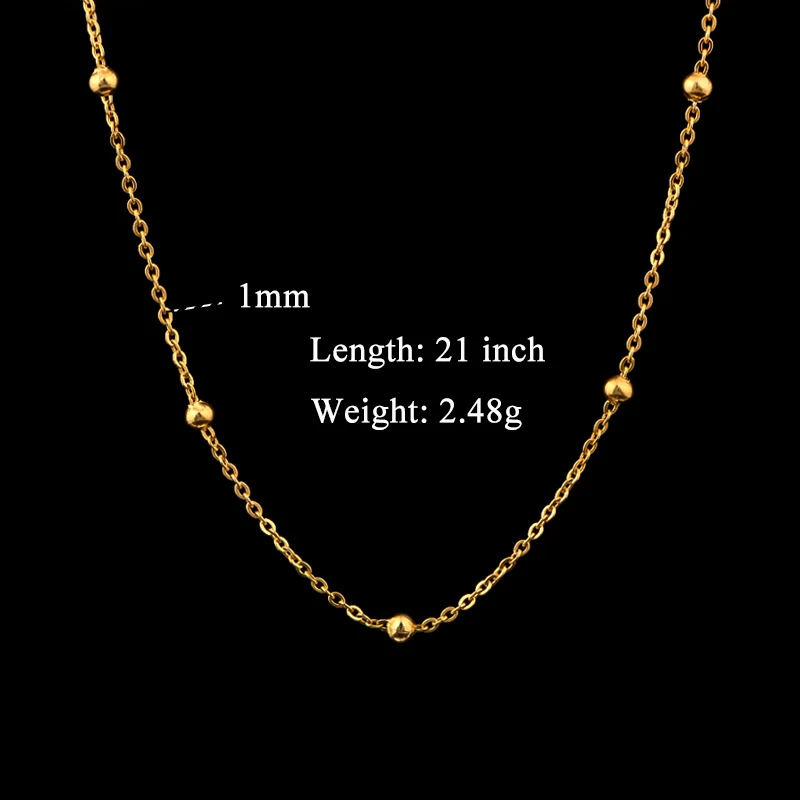 OW-NL0161G Olowu, женское, мужское ожерелье, серебряное, золотое, цвет, нержавеющая сталь, Санке, звено, цепочки, ожерелье для мужчин, ювелирное изделие,, 20 дюймов - Окраска металла: OW-NL0161G