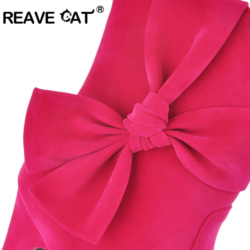 Женские туфли лодочки с закрытым носком REAVE CAT весенне осенние однотонные