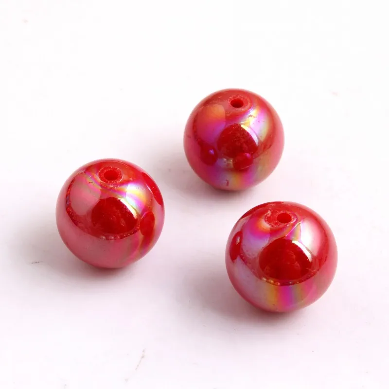 OYKZA дешево качество AAA массивные Акриловые Твердые бусины AB Bubblegum для модных