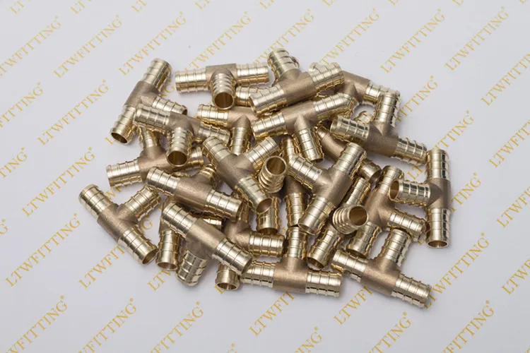 Латунный обжимной фитинг LTWFITTING PEX без свинца 1/2 дюйма x тройник PEX|pex fittings|brass fittings1