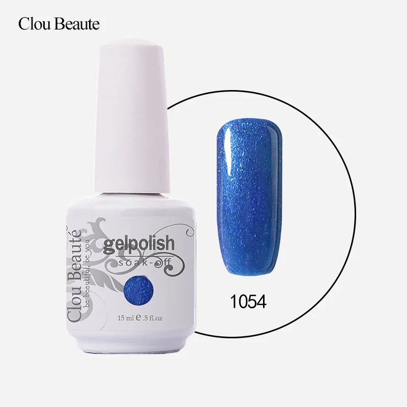 Clou Beaute 15 мл УФ гель для ногтей модный тренд цвета лаки для ногтей гель лак для ногтей - Цвет: 1054