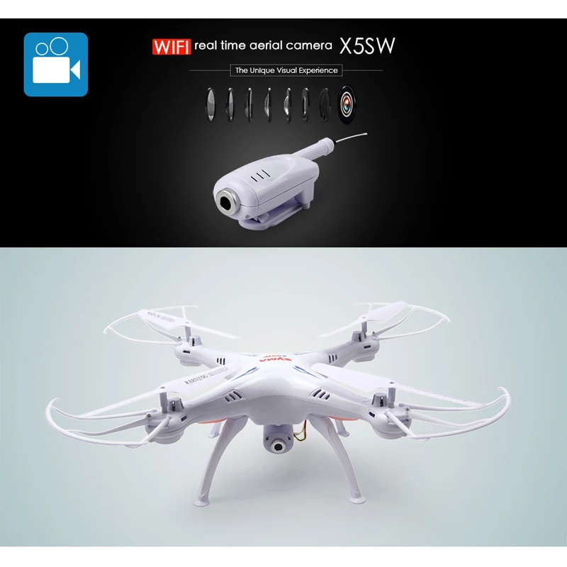 Syma x5sw Гул с Камерой HD WIFI в Режиме Реального Времени FPV Quadcopter 2.4 Г 6 Ось Гироскопа 4CH