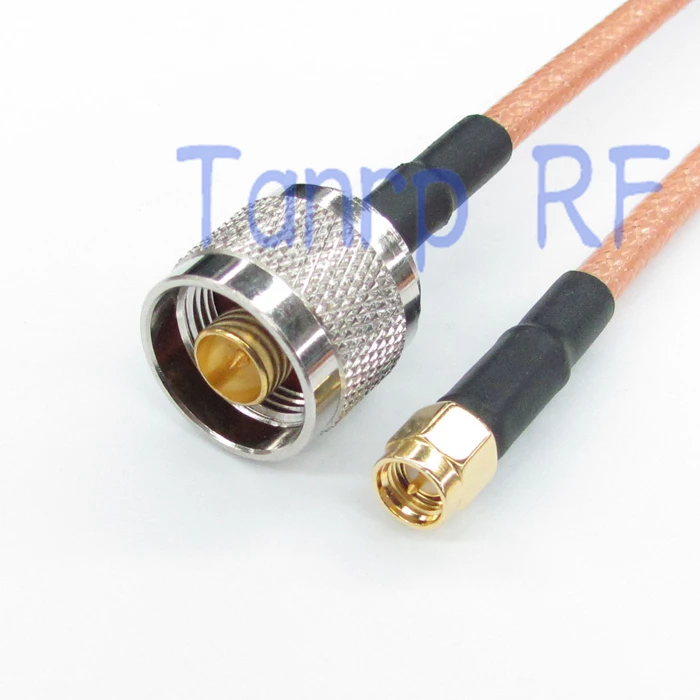 1 шт. 3 фута RG142 м косичка Соединительный коаксиальный кабель N штекер SMA RF разъем