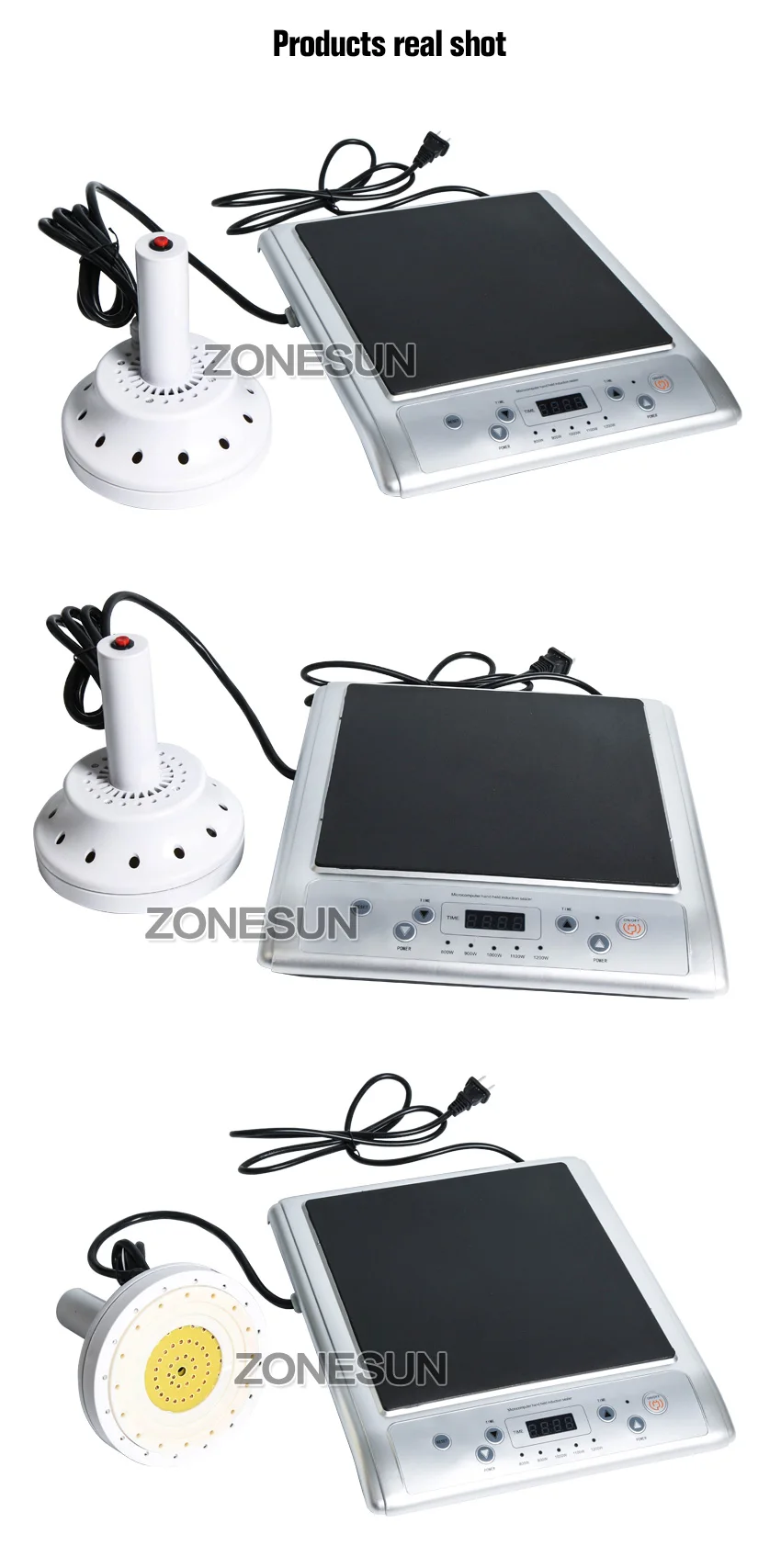 ZONESUN GLF-500L микрокомпьютер ручной электромагнитной индукции алюминиевая фольга крышка запайки машина непрерывной индукции герметик