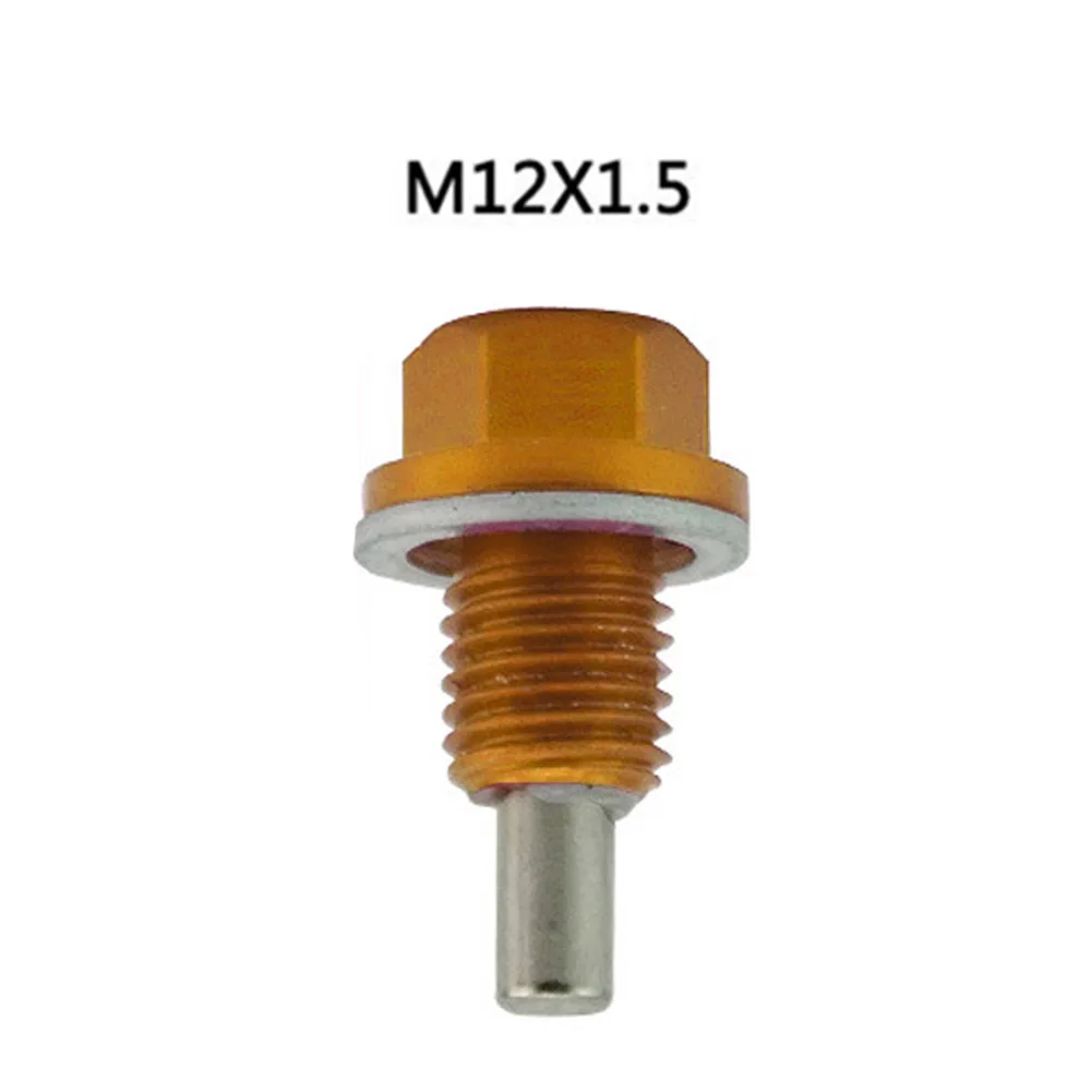 Золотой M12x1.5 M12x1.25 M14x1.5 Магнитный маслосливную пробку и слива масла сливная гайка ODP12125/1215/1415 - Название цвета: Золотой