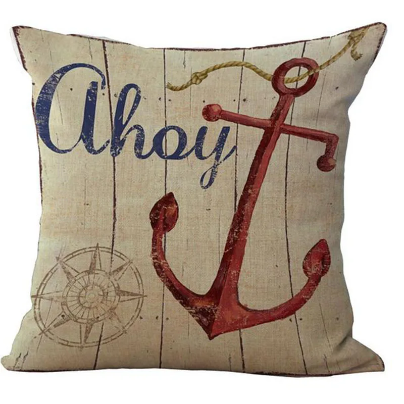 Средиземноморская серия Морской стиль наволочка для подушки омары крабы