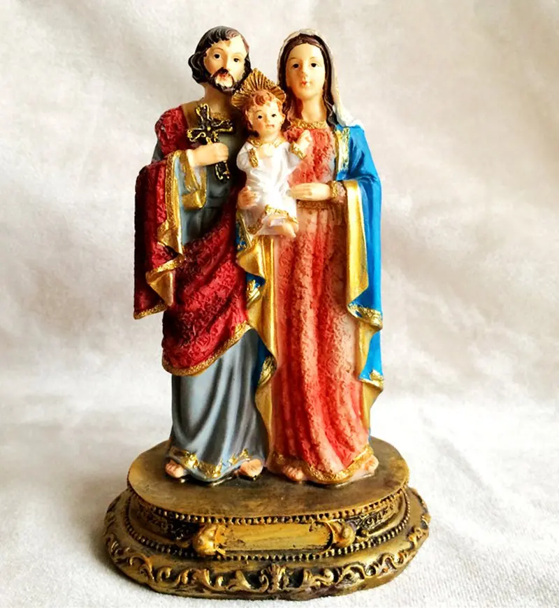 

Ручной росписью Иисуса-крестной статуя Творческий Изделия из смолы туристический сувенир подарки коллекция для украшения дома