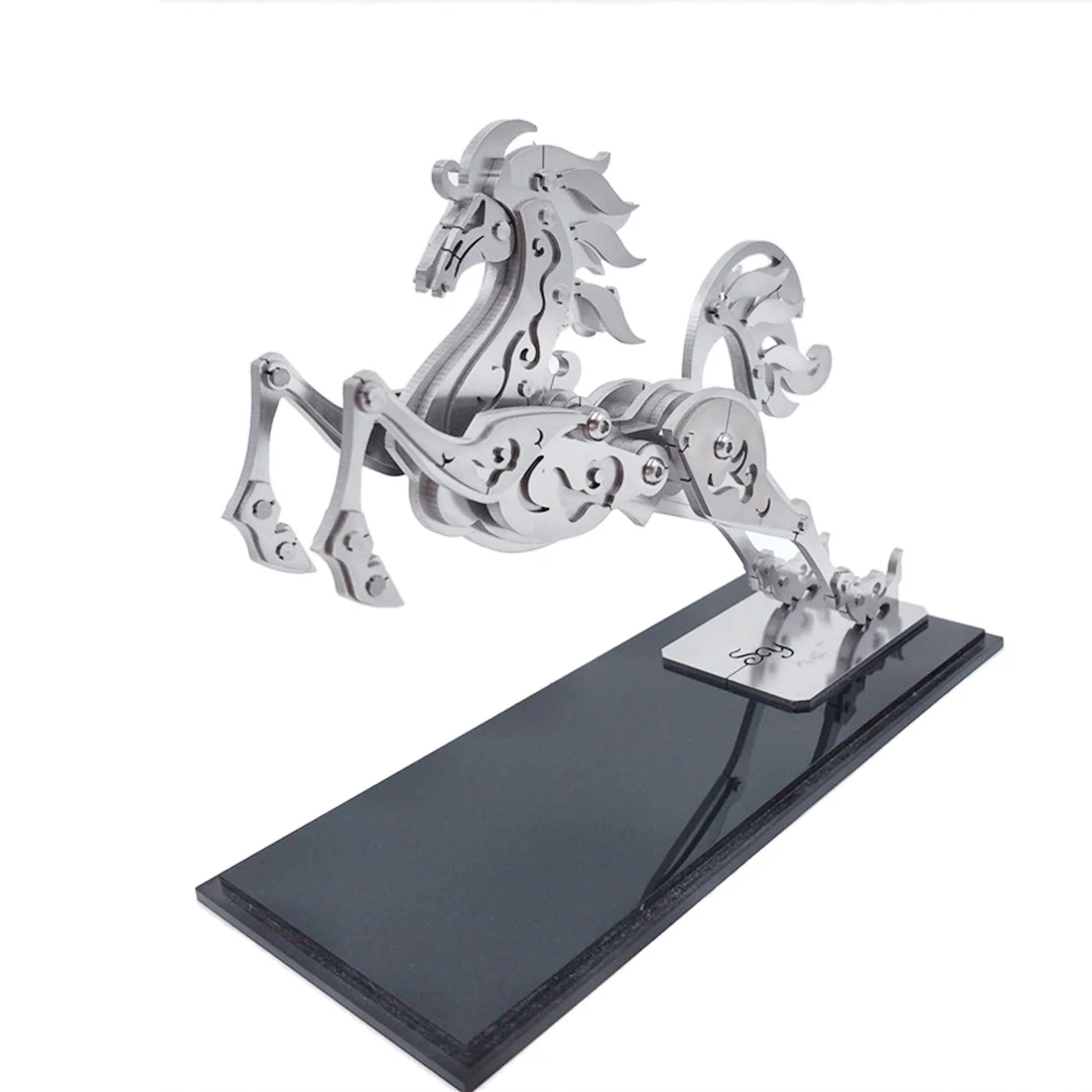 

DIY Assembled Model Kit 3D Stainless Steel Assembled Detachable Model Medium Horse Ornaments Home Office Decor Art Creative Gift