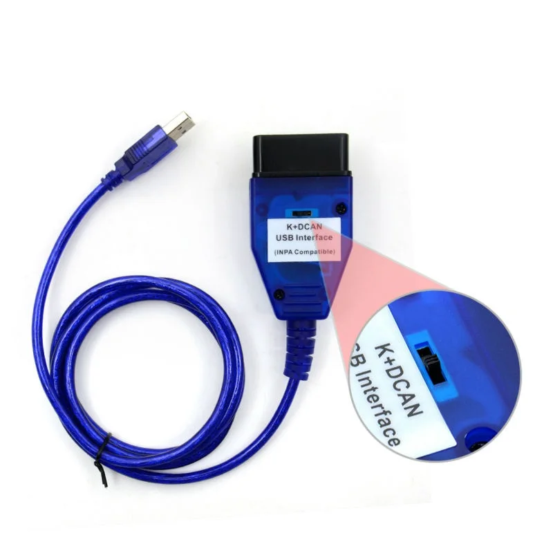 Диагностический сканер OBD INPA K + CAN для BMW с чипом FT232RL и переключателем