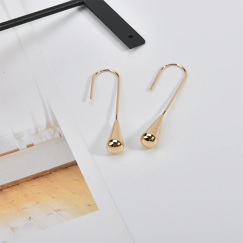 European and American simple metal droplet Pendant DIY earring ear hook South Korea personality cool Earrings accessories | Украшения и
