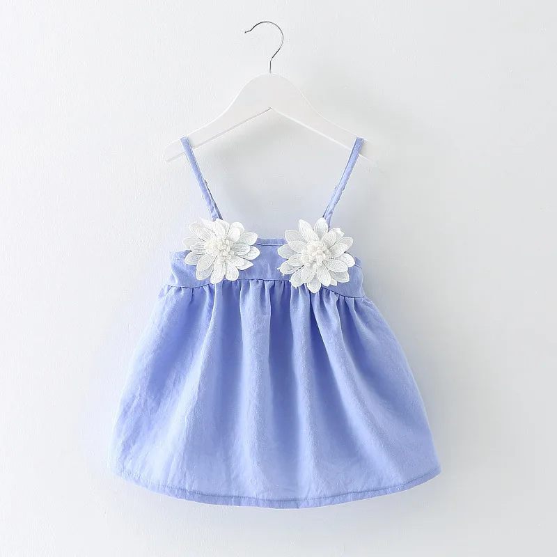 Новинка 2016 летние детские платья для девочек принцесс из 100% хлопка на бретельках