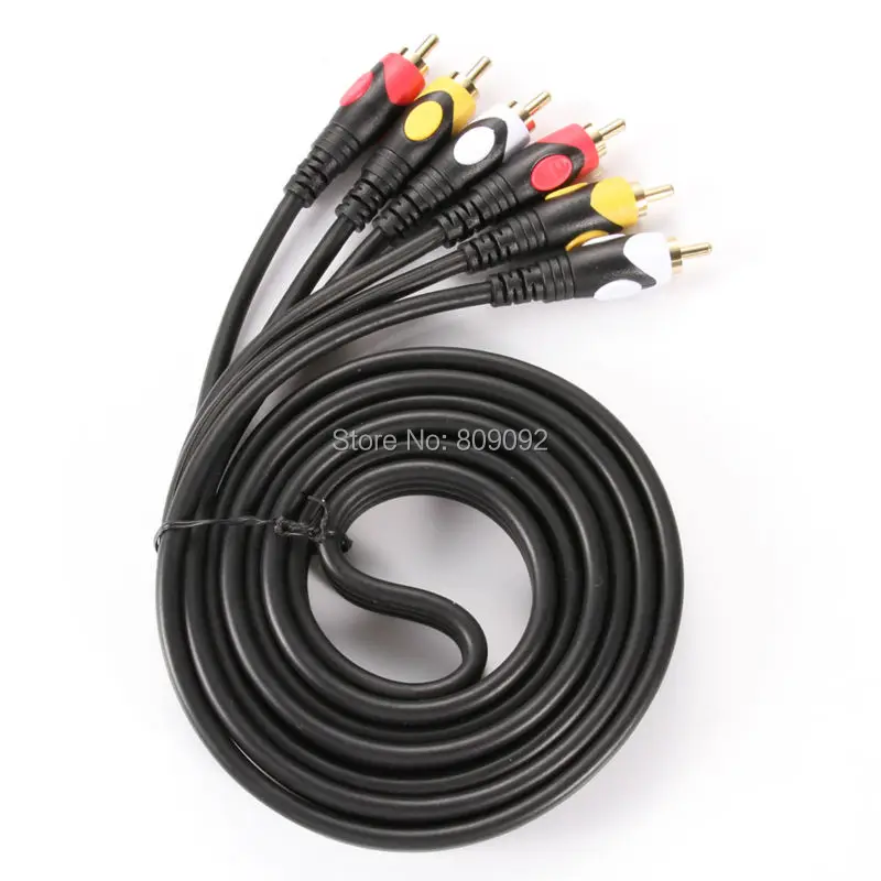 Позолоченный 3 RCA Композитный аудио/видео AV кабель штырь для Hi Fi видео DVD CD