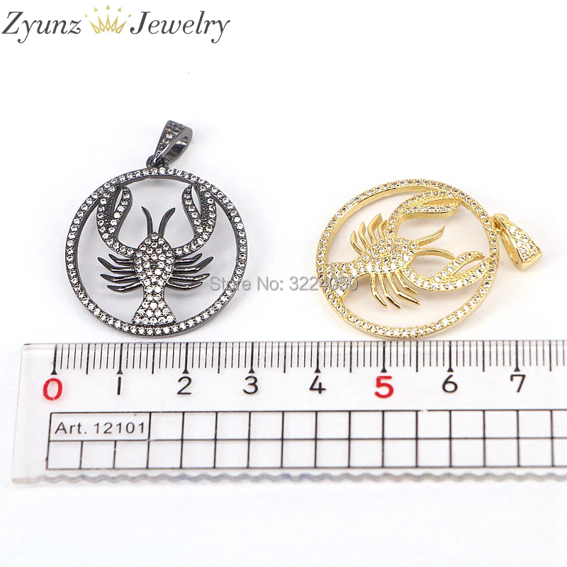 5 шт. подвеска в виде скорпиона из фианита|scorpion pendant|pave pendantmicro pave pendant |
