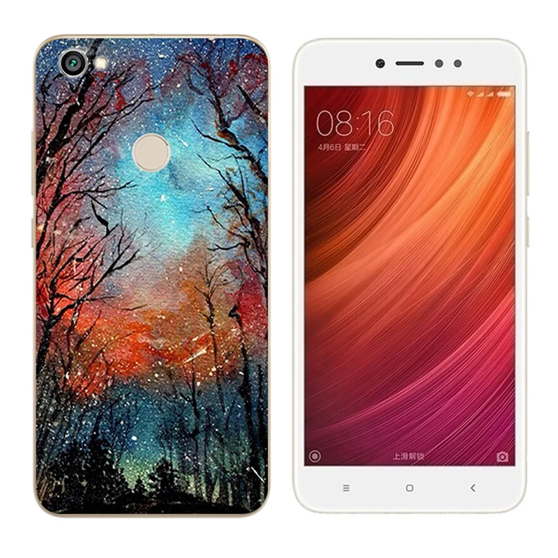 Case for Xiaomi Redmi Note 5A Prime Cover Soft TPU Silicone Smiley Printing Phone Capas |