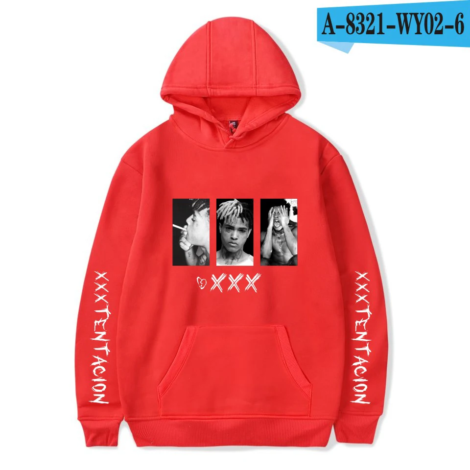 red Новинка, XXTentacion толстовки для мужчин и женщин, модные толстовки с принтом xxxtentacion, мужские толстовки Harajuku, хип-хоп толстовки, топы - Цвет: red