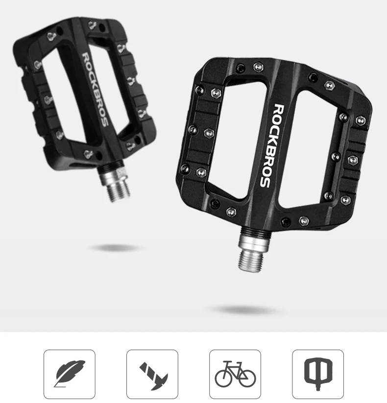 ROCKBROS, сверхлегкие, профессиональные, высокое качество, MTB, горный, BMX, велосипедные педали, Велоспорт, герметичный подшипник, педали, педали, 5 цветов