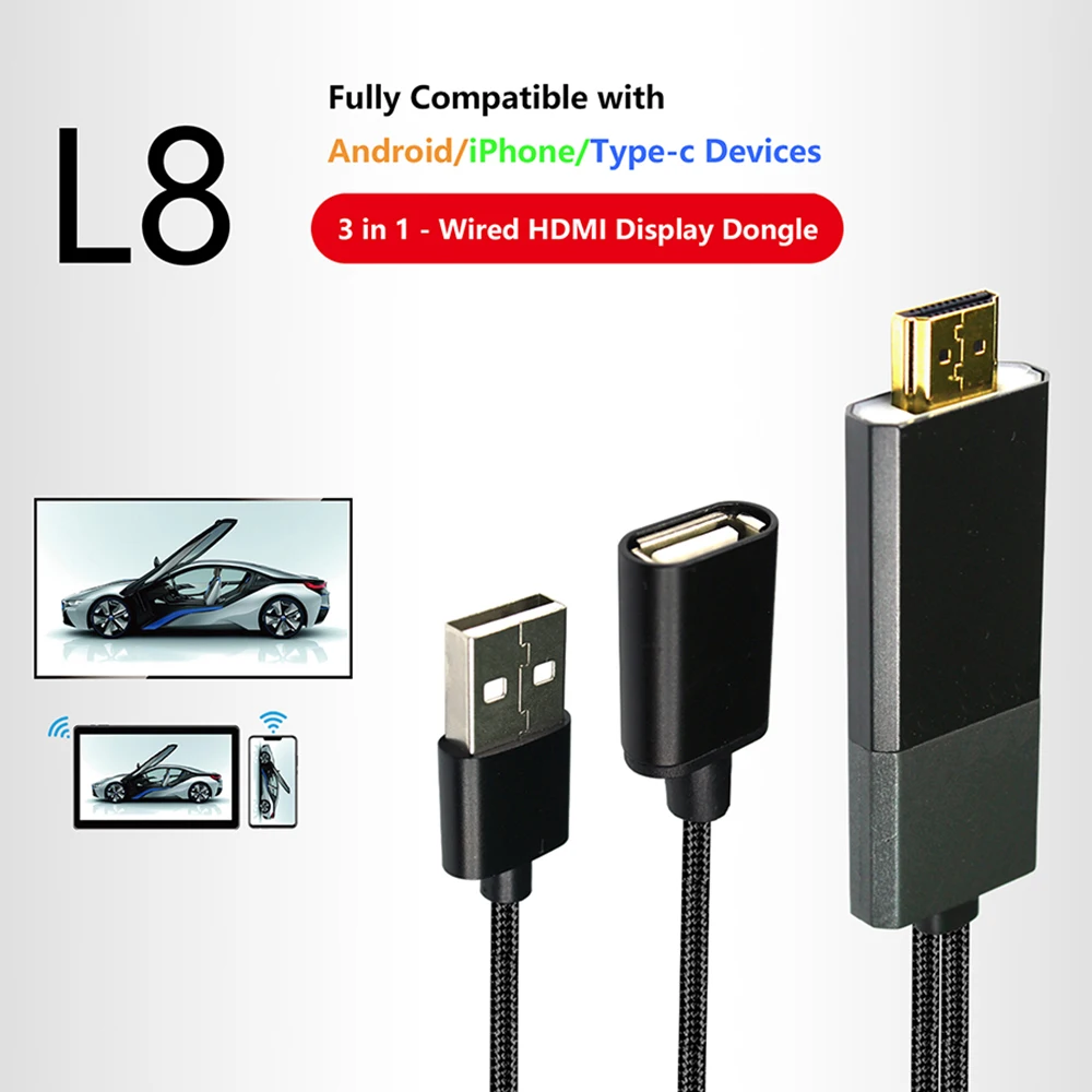 Новый Тип C для HD ТВ 1080 P WeCast Miracast Экран общий Airplay зеркало литья Stick Dongle адаптер