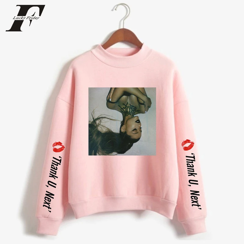 Luckfridayf Ariana Grande худи с принтом толстовки Женская одежда хит-хоп водолазка хлопок длинный рукав одежда больших размеров 4xl