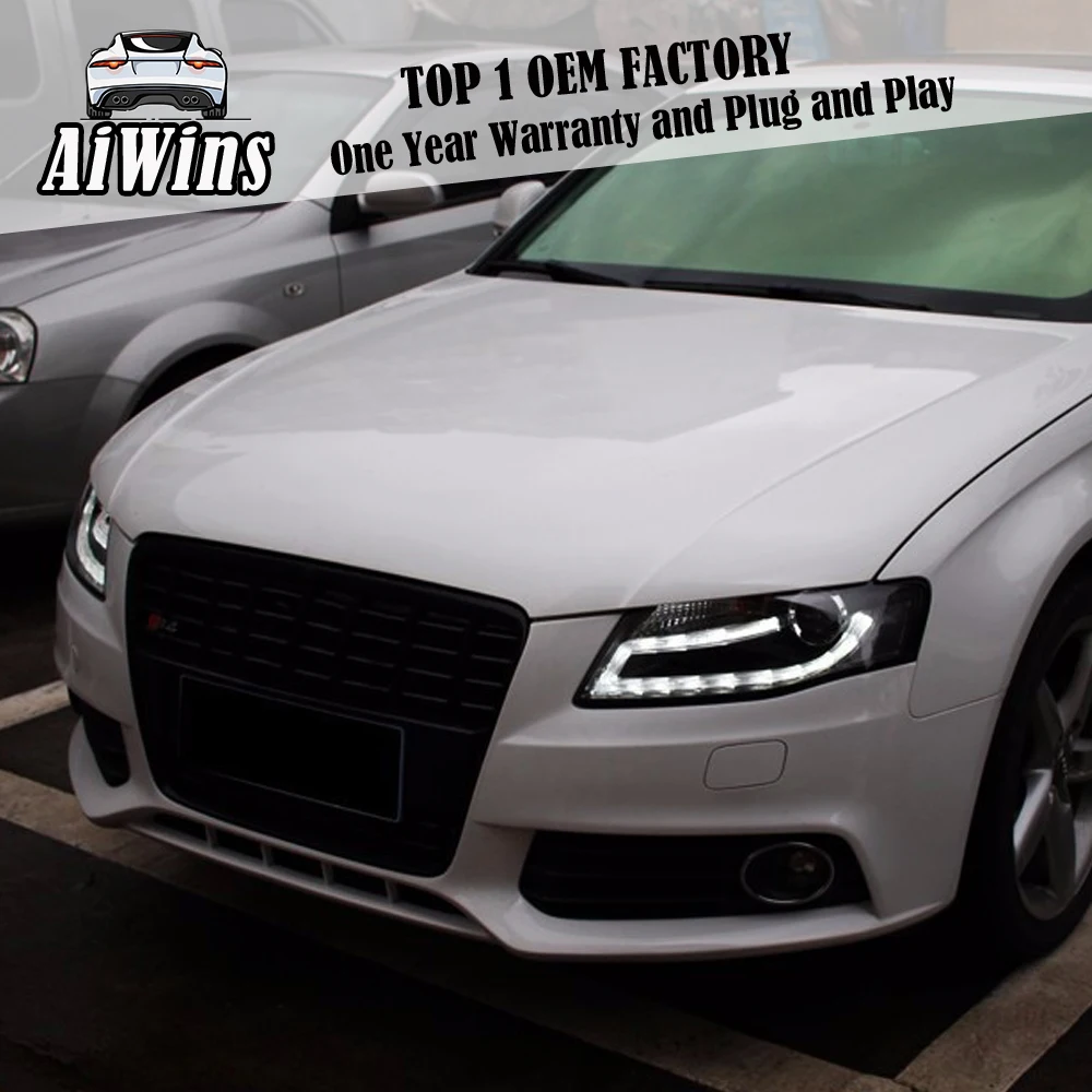 Aiwins Стайлинг для A4 B8t фары 2009-2012 A4L светодио дный фар DRL Bi Xenon объектив Высокая