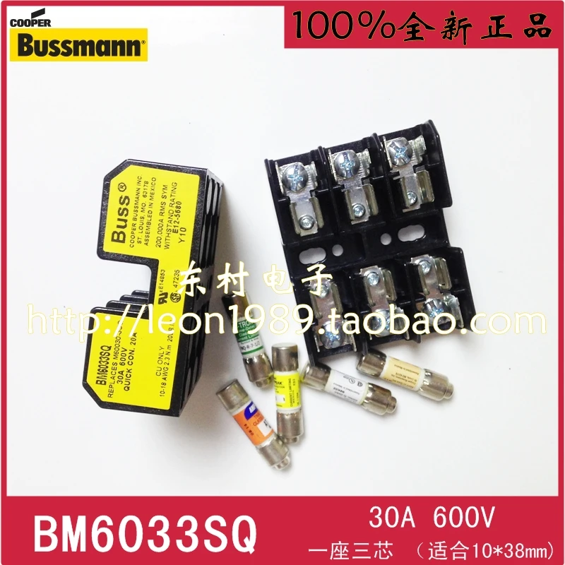 Держатель предохранителя BUSSMANN США BM6032SQ 30 А 600 В 10 раз 38 мм BC6032PQ 2 P-10 шт./партия |