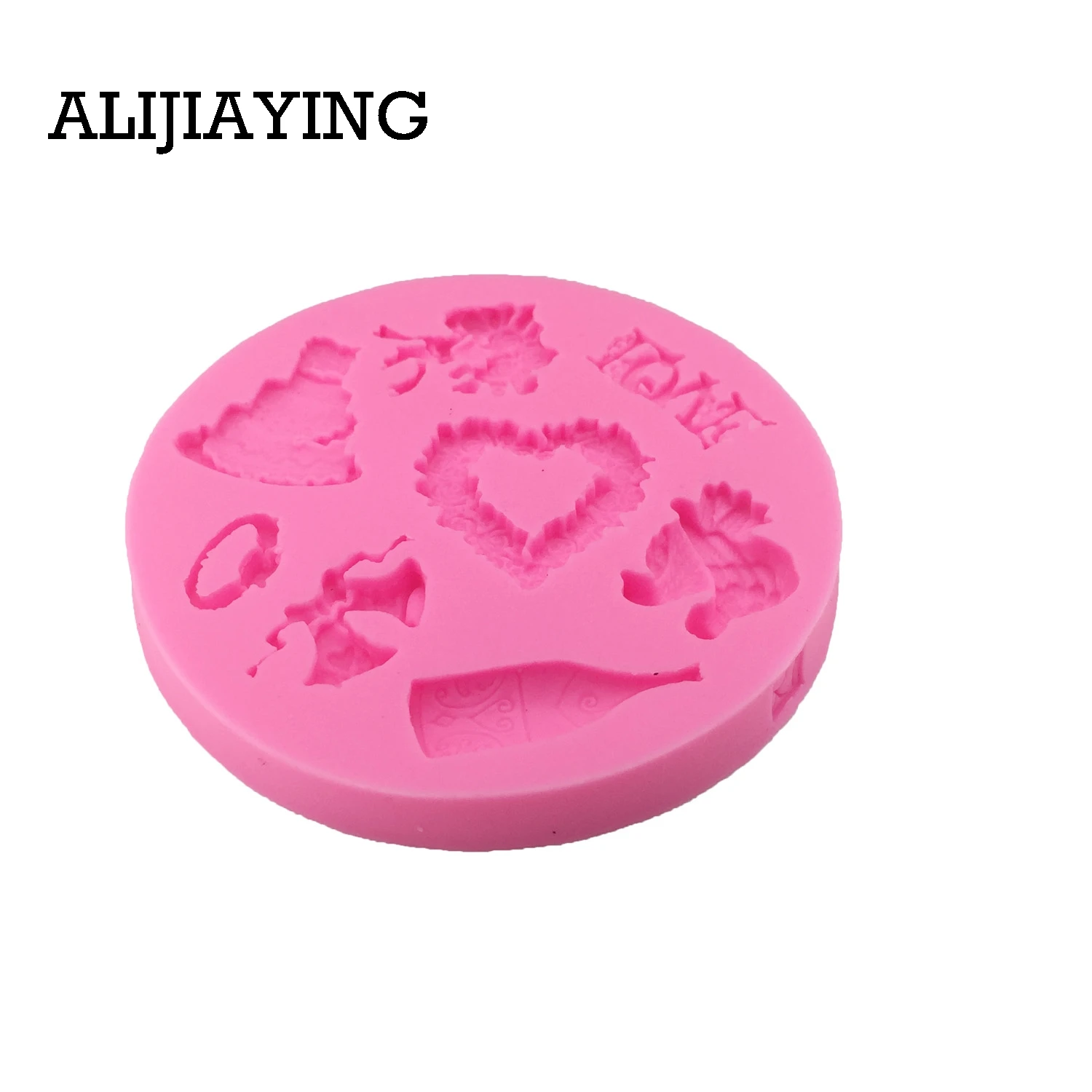 M09661Pcs цветок колокольчик peace dove силиконовая форма любовь сахара инструменты для