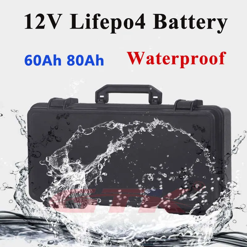 Водонепроницаемый литиевый Аккумулятор lifepo4 12 в 60 ач 80 с BMS для электрического