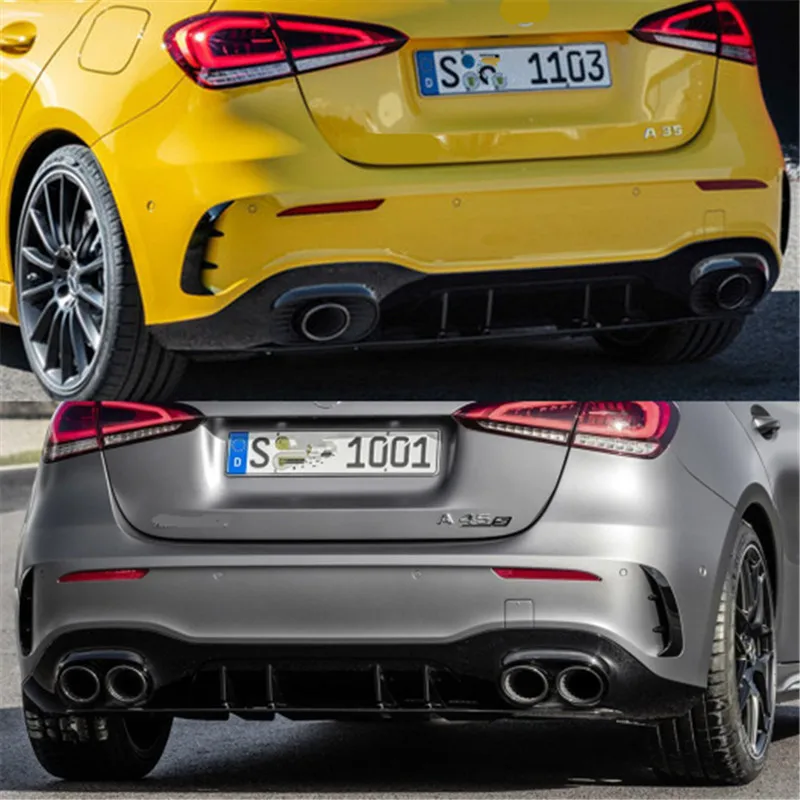 

2x Rear Bumper Flicks Canards Fender Sticker Cover for Mercedes Benz A Class W177 Hatchback A180 A200 A220 A250 A35 Car Styling