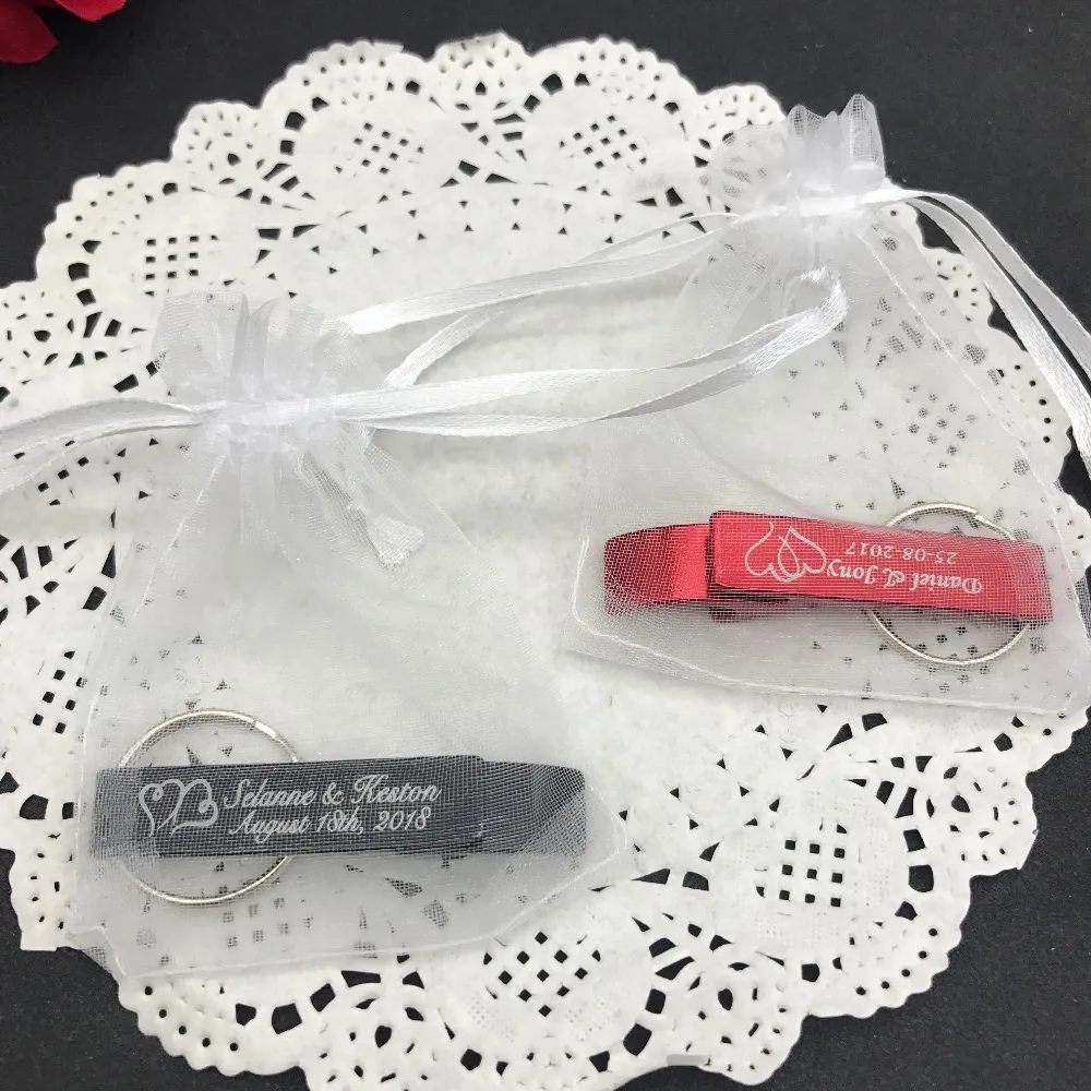 100 шт./лот индивидуальный подарок на свадьбу цветная открывалка для бутылок с