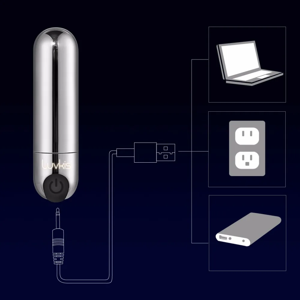 Luvkis 10 скоростной мини вибратор пуля USB Перезаряжаемый водонепроницаемый