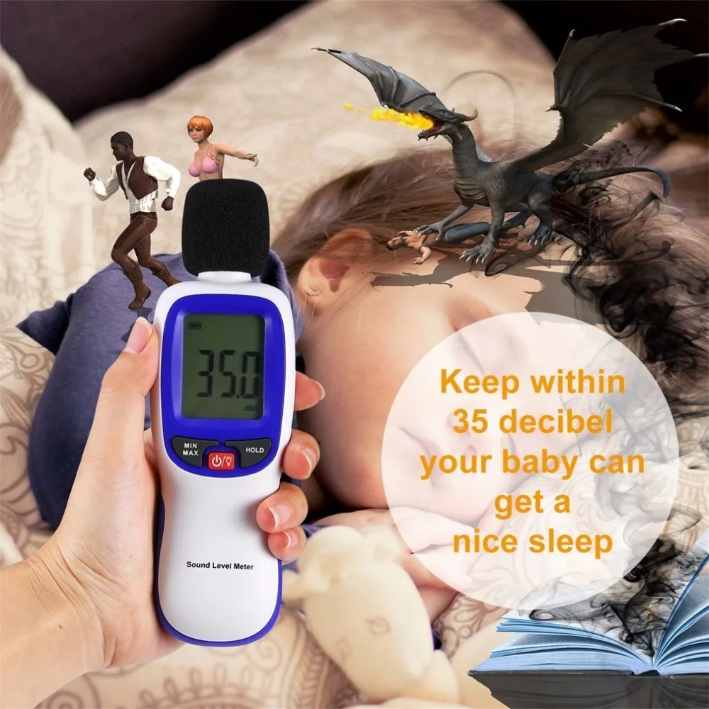 Цифровой измеритель уровня звука 30 130 дБ с ЖК экраном|monitor digital|monitor soundmonitor tester |
