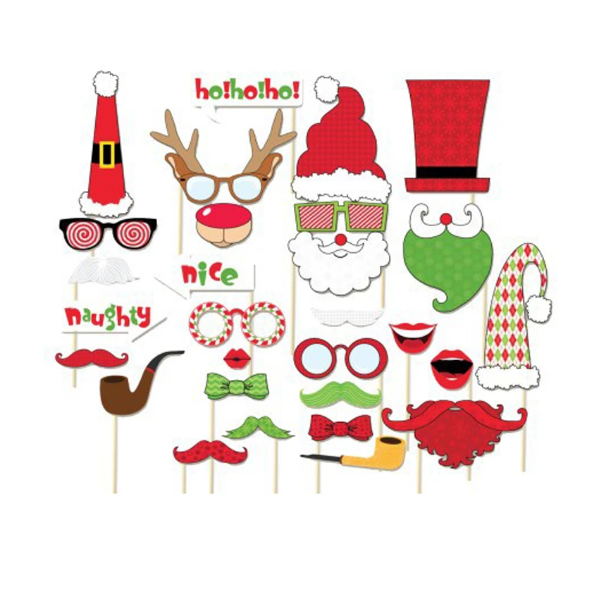 Бесплатная доставка 29 шт./лот реквизит для фотостудии рождественской вечеринки