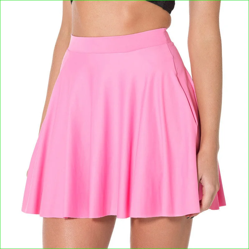 

NEW Tennis Running A-line Skirt Woman Sporty Polyester Skirts With Pockets 8 Colors S 4XL