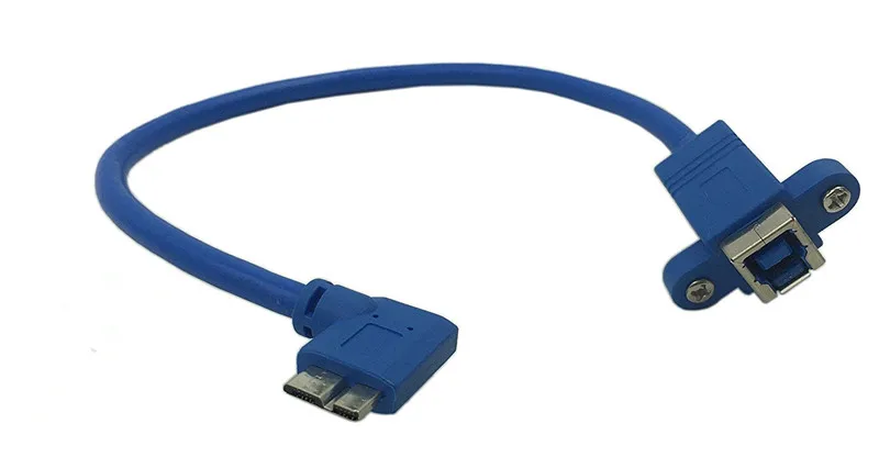 90 градусов Угловой USB Micro B 10pin папа к 3 0 Тип Женский кабель с винт крепления панели