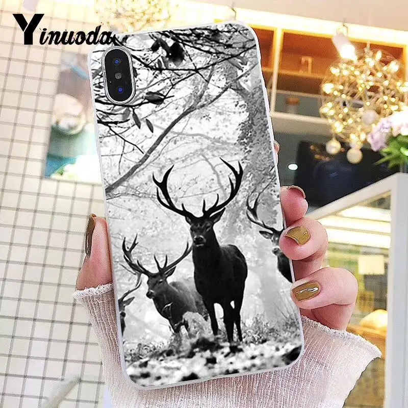 Yinuoda Снежный Олень зимний лес Новинка чехол для телефона Fundas для iPhone X XS MAX 6 6S 7 7plus 8 8Plus 5 5S XR 10 Чехол