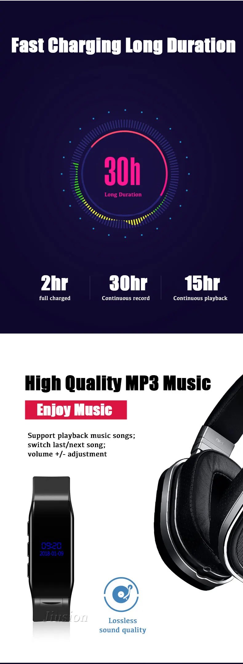 8GB 30 Hours Мини цифровой браслет диктофон Espia передатчик маленький шпион gravador де аудио часы с записью