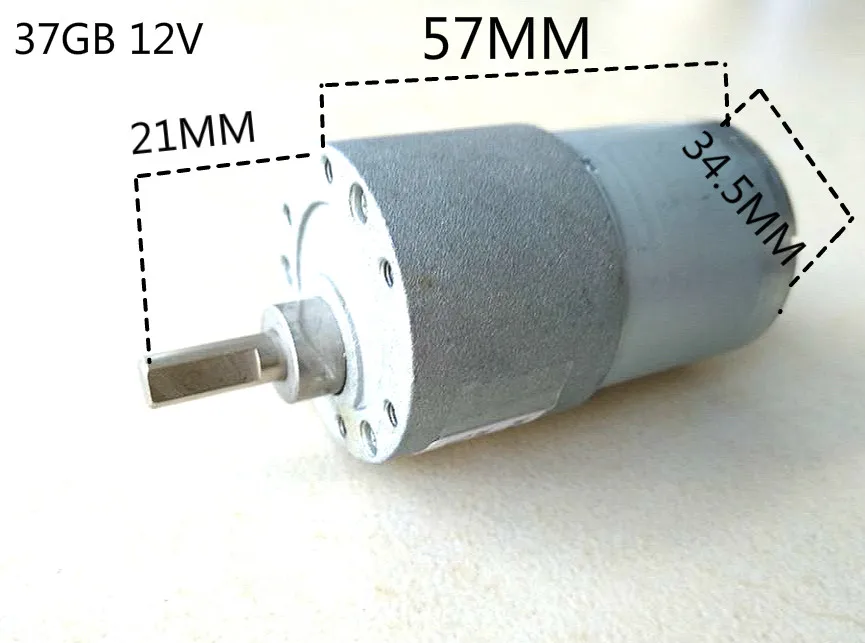 37GB (528) 12V DC 30RPM Высокий крутящий момент коробка передач электрический замедление