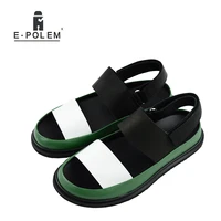 summer joker fashion men tide breathable casual genuine leather rome sandals fashion casual height increasing sandals