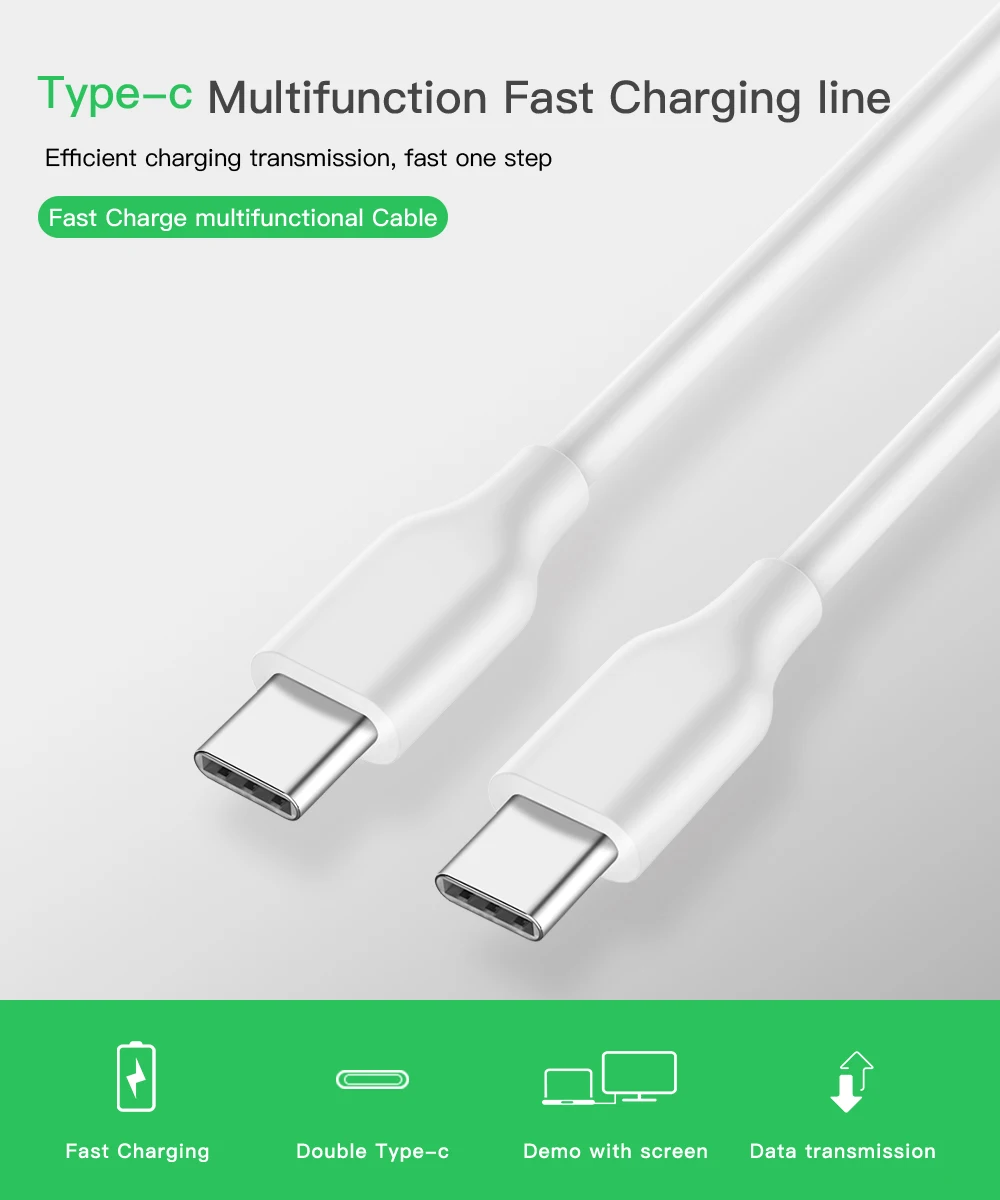 Robotsky USB C к USB C type C кабель папа-папа 5А PD кабель для быстрой зарядки и передачи данных для MacBook Pro для samsung для Google