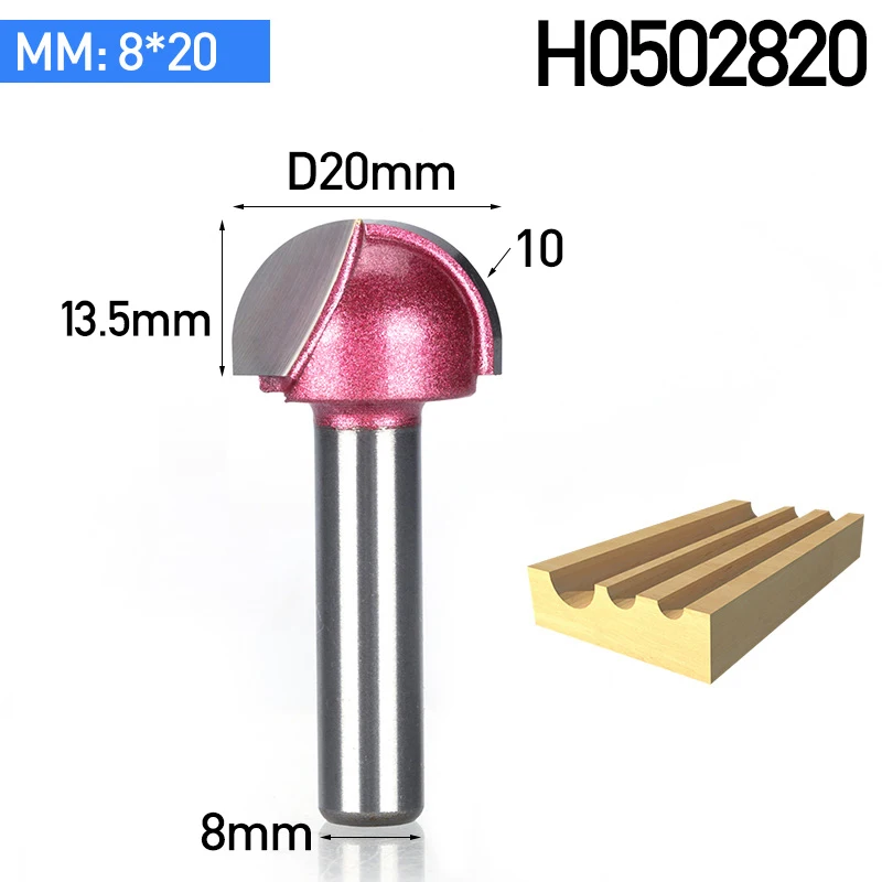 8 x 20 mm HUHAO 1 шт. 8 мм хвостовик круглый фрезы для древесины бухты коробка бит вольфрам карбида деревообрабатывающий Концевая мельница miiling резак - Длина режущей кромки: 8 x 20 mm