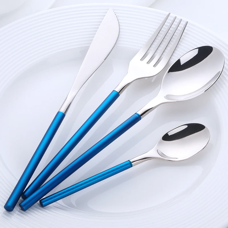 Столовые приборы из нержавеющей стали 18/10 24 шт.|black cutlery set|set dinnertableware dinner set |