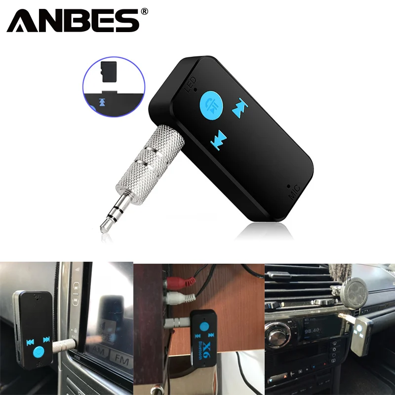 Беспроводной Bluetooth приемник 3 в 1 USB 4 0 адаптер 5 мм аудио разъем TF Card Reader MIC вызов